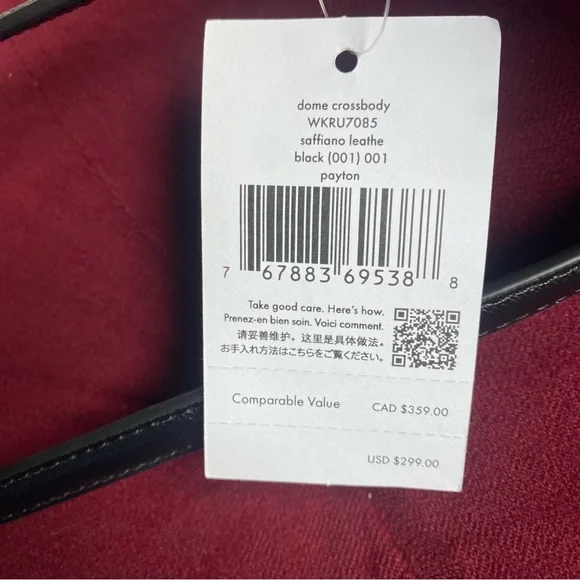 Kate Spade - Women's Payton Dome Crossbody Bag Saffiano Leather - Black - Picture 2 of 2